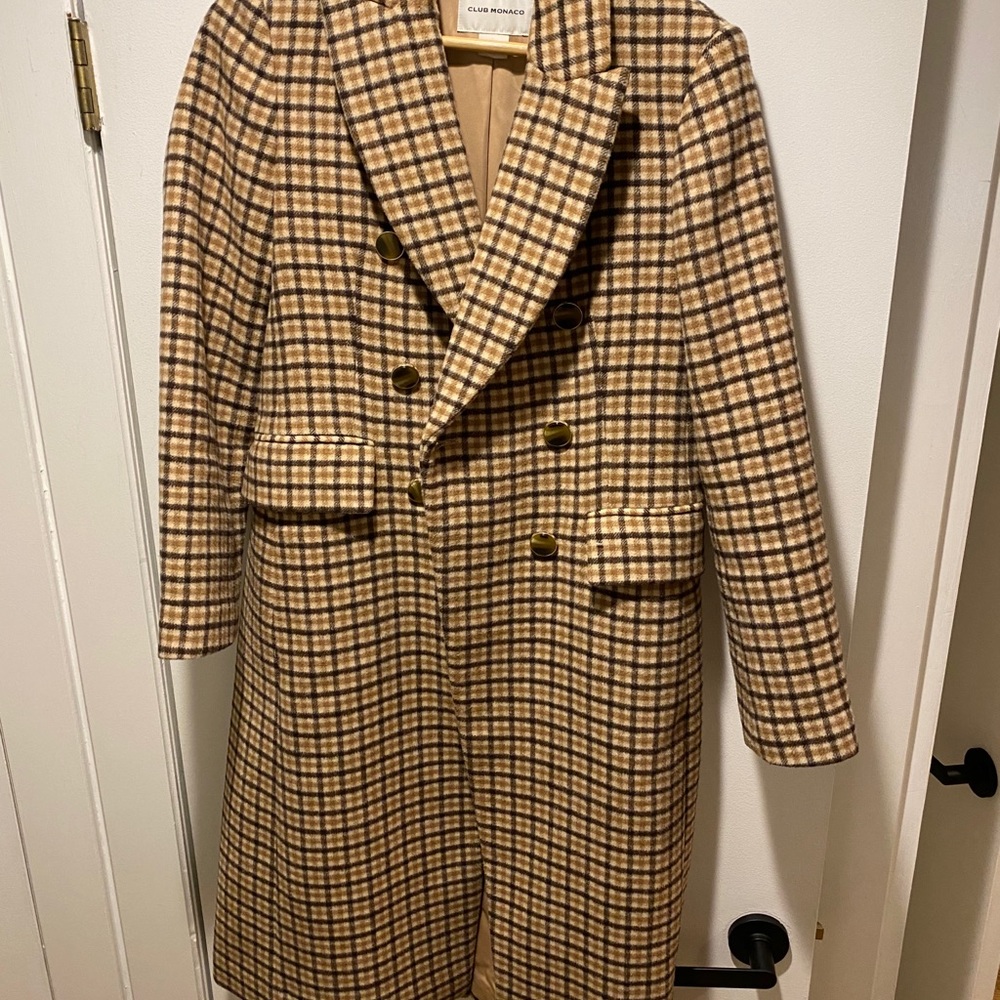 Club Monaco tartan coat